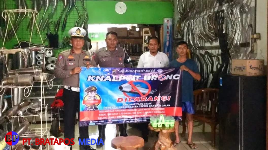 Cegah Penggunaan Knalpot Brong, Satlantas Blora Sosialisasi ke Bengkel Motor