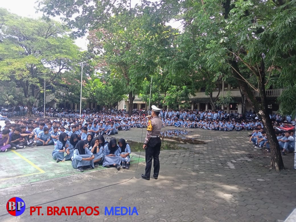 Satlantas Polres Grobogan Sosialisasi Knalpot Brong di Sekolah Purwodadi