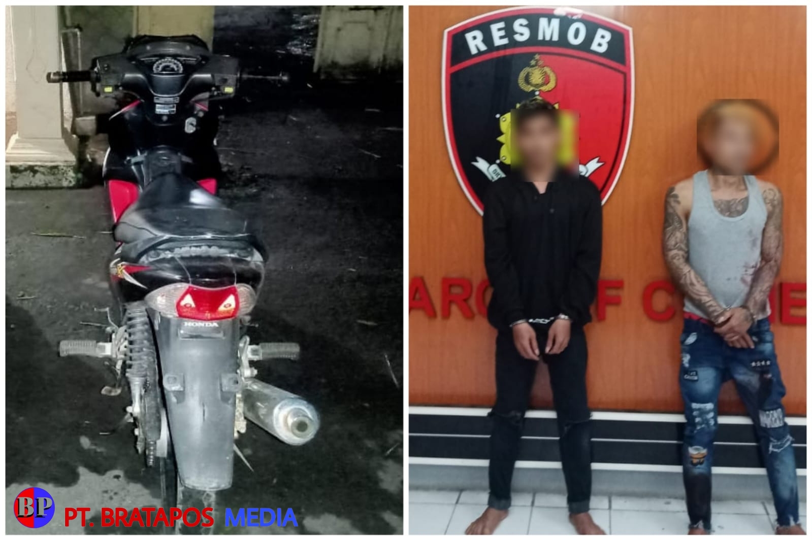 Polsek Tlogowungu Bersama Tim Resmob Ringkus Dua Pelaku Curanmor di Sawah Wonorejo
