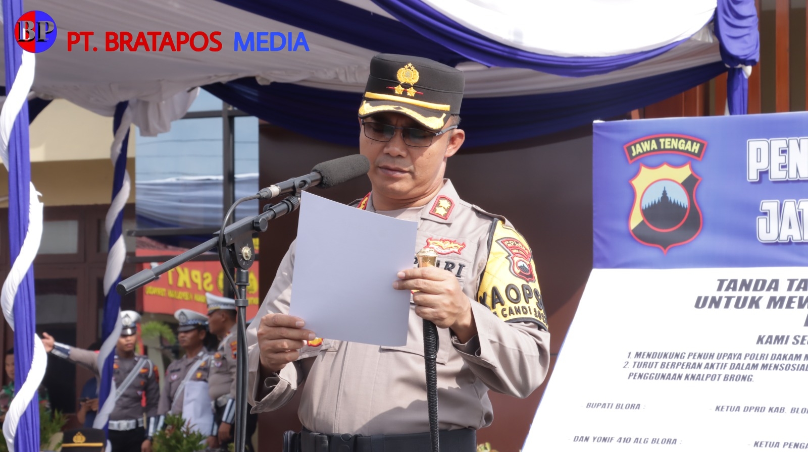Polres Blora Gelar Apel Deklarasi Jateng Zero Knalpot Brong