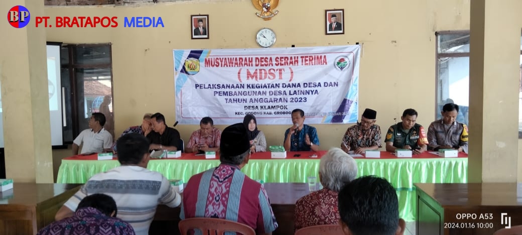 Musyawarah Desa Serah Terima (MDST) Desa Klampok