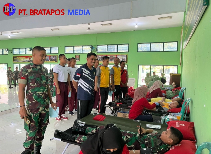 Personel Polres Blora Partisipasi Donor Darah dalam Rangka HUT Persit Kartika Chandra Kirana ke-78