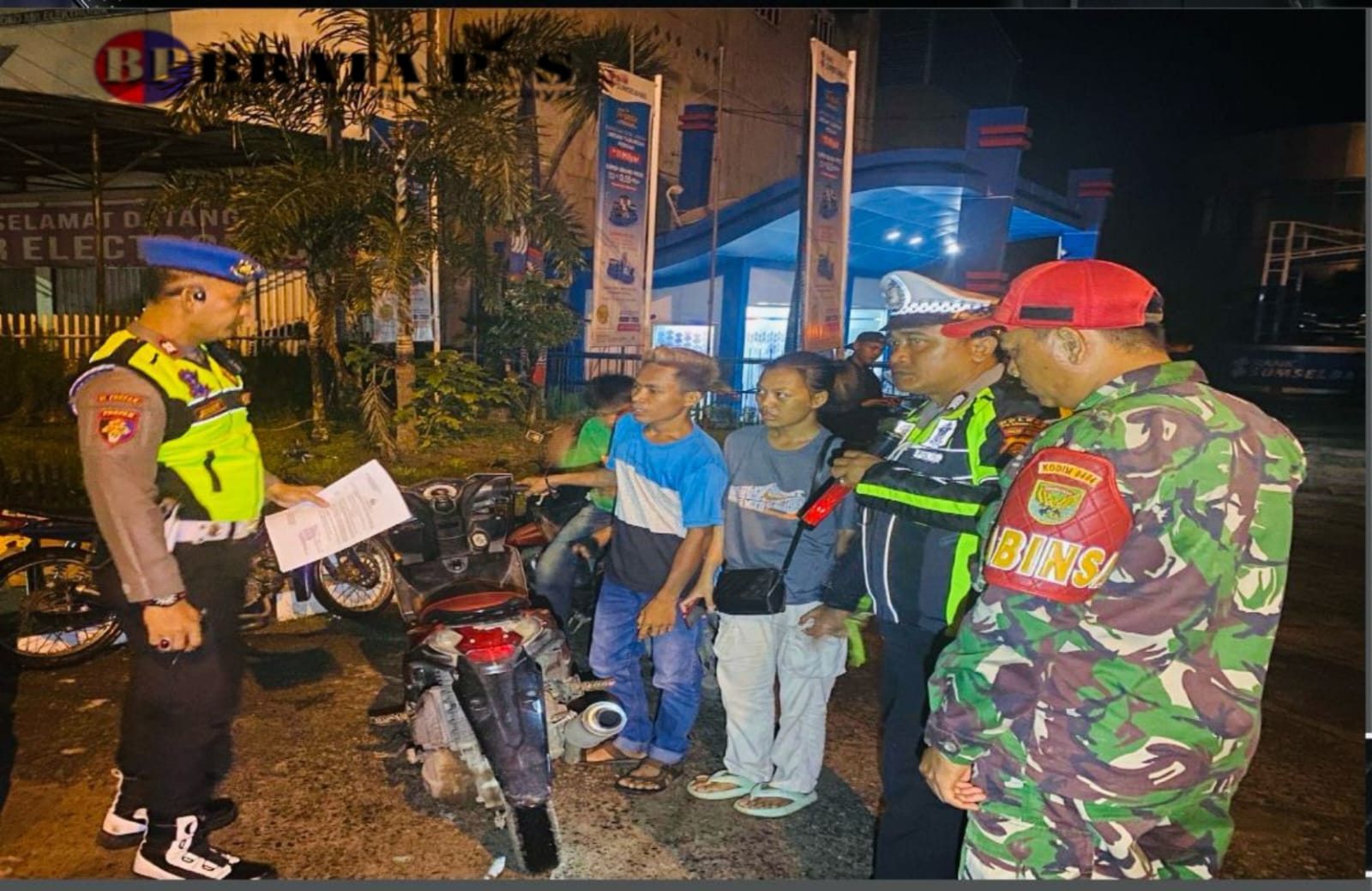 Ciptakan Situasi Pemilu Yang Kondusif, Polres Prabumulih Gandeng TNI Lakukan Razia