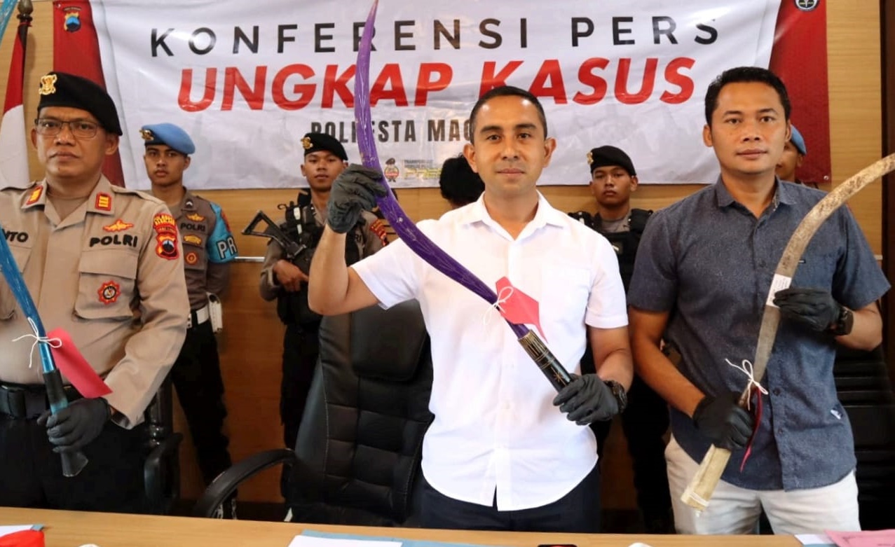 Miliki Sajam, 2 Remaja Diamankan Polresta Magelang