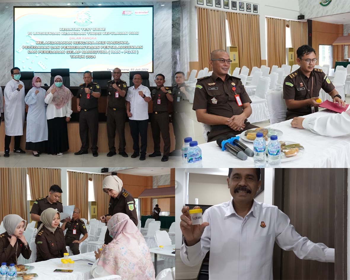 Kejati Kepri Gelar Tes Urine Dilingkungan Kejati Kepri