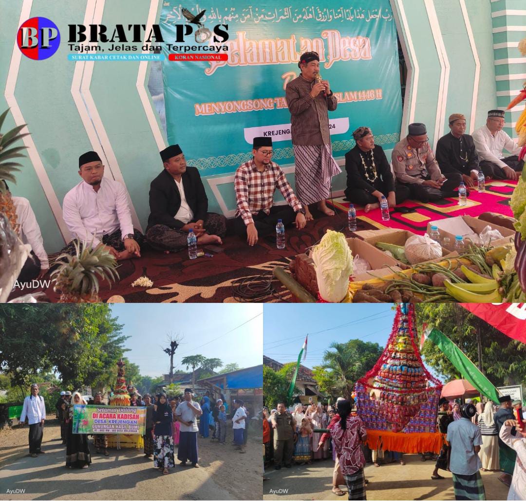 Masyarakat Berebut Selamatan Desa Usai Arak-Arakan Menyongsong 1 Muharram 1446 H