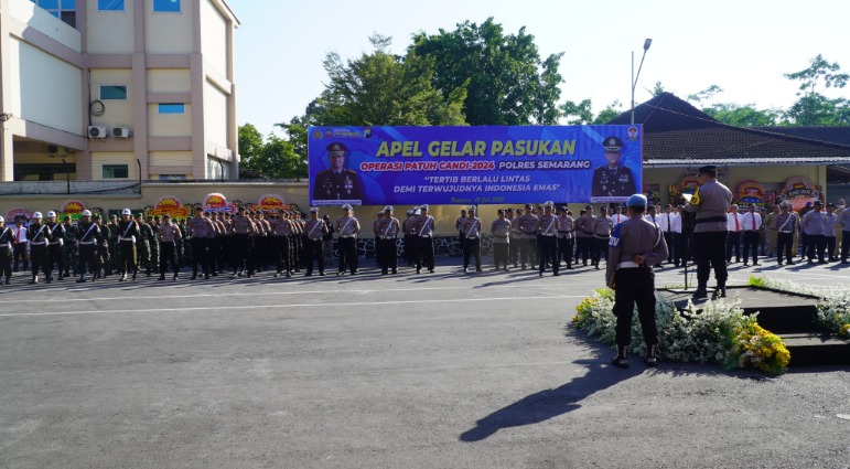 Ops Patuh Candi 2024 di Mulai, Polres Semarang Laksanakan Apel Gelar pasukan.