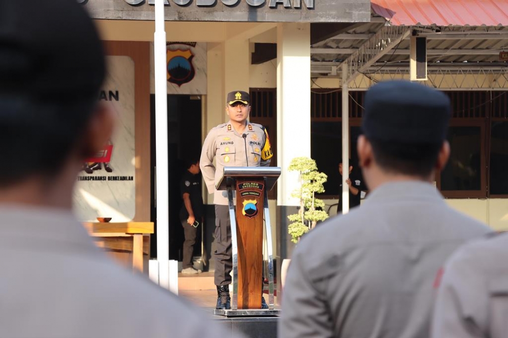 Kapolres Grobogan Gelar Latihan Dalmas