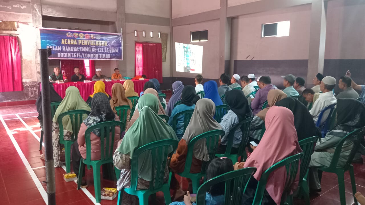 Kegiatan Non Fisik TMMD Ke-121 Kodim 1615/Lotim Penyuluhan Penanggulangan Bencana Alam Oleh BPBD Lombok Timur