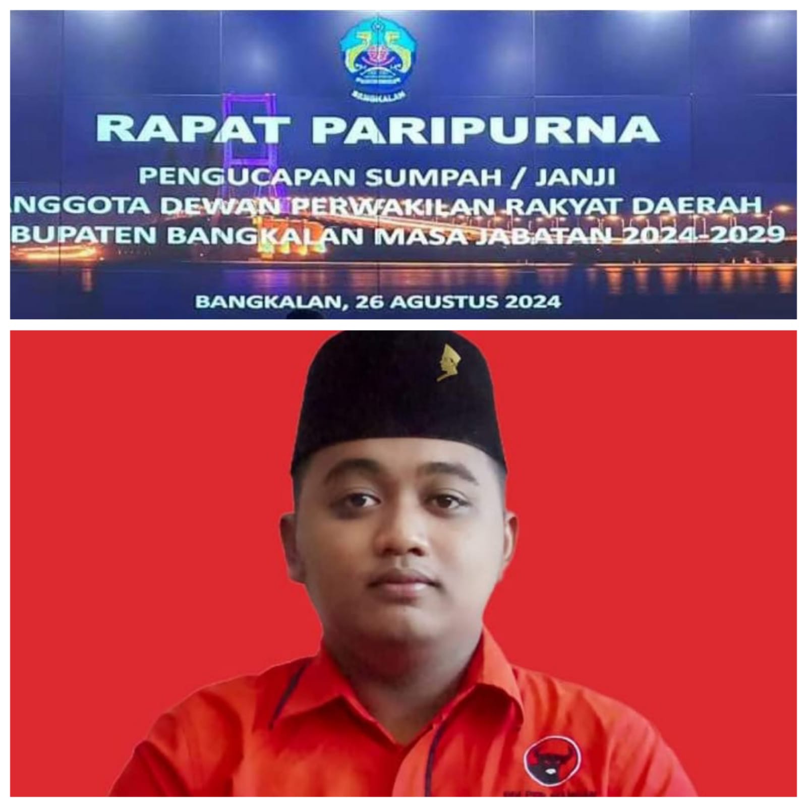 Pengucapan sumpah DPRD dapil 6 Bangkalan dari PDI Perjuangan berlangsung lancar