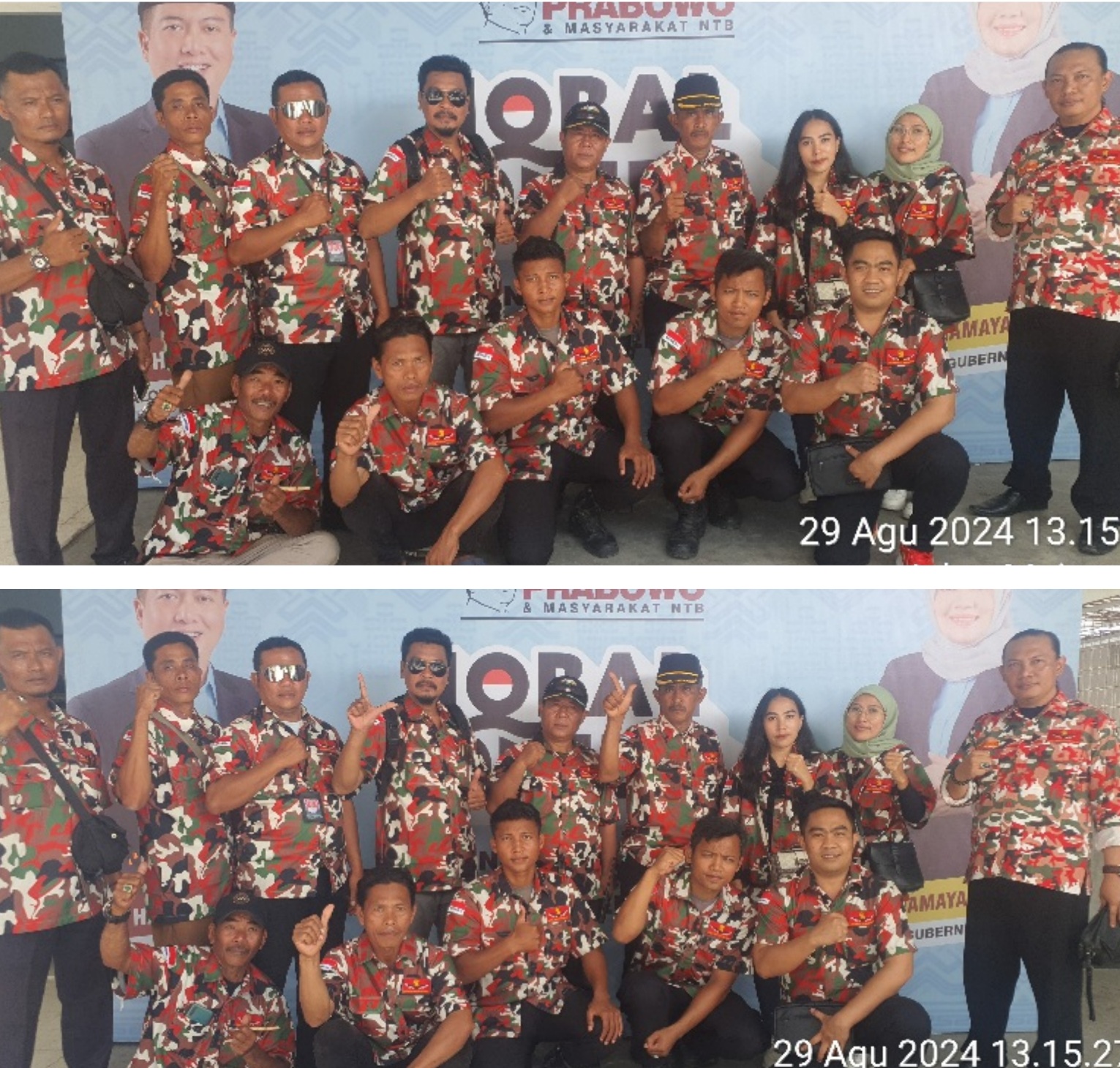 LMPP Mada NTB Bersama Lautan Massa Pendukung dan Simpatisan Mengiringi Pendaftaran "Iqbal-Dinda Ke KPU NTB