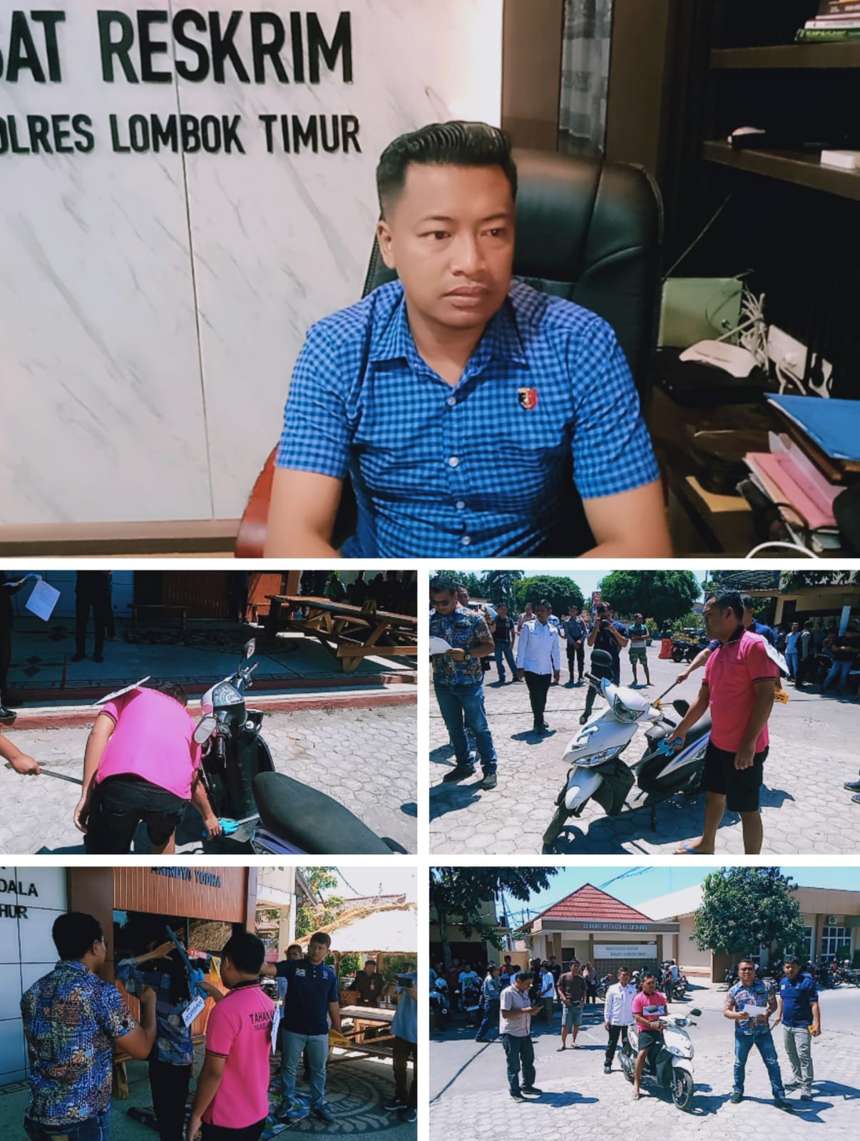 Satreskrim Polres Lombok Timur Lakukan Rekontruksi Peristiwa Suami Bunuh Istri