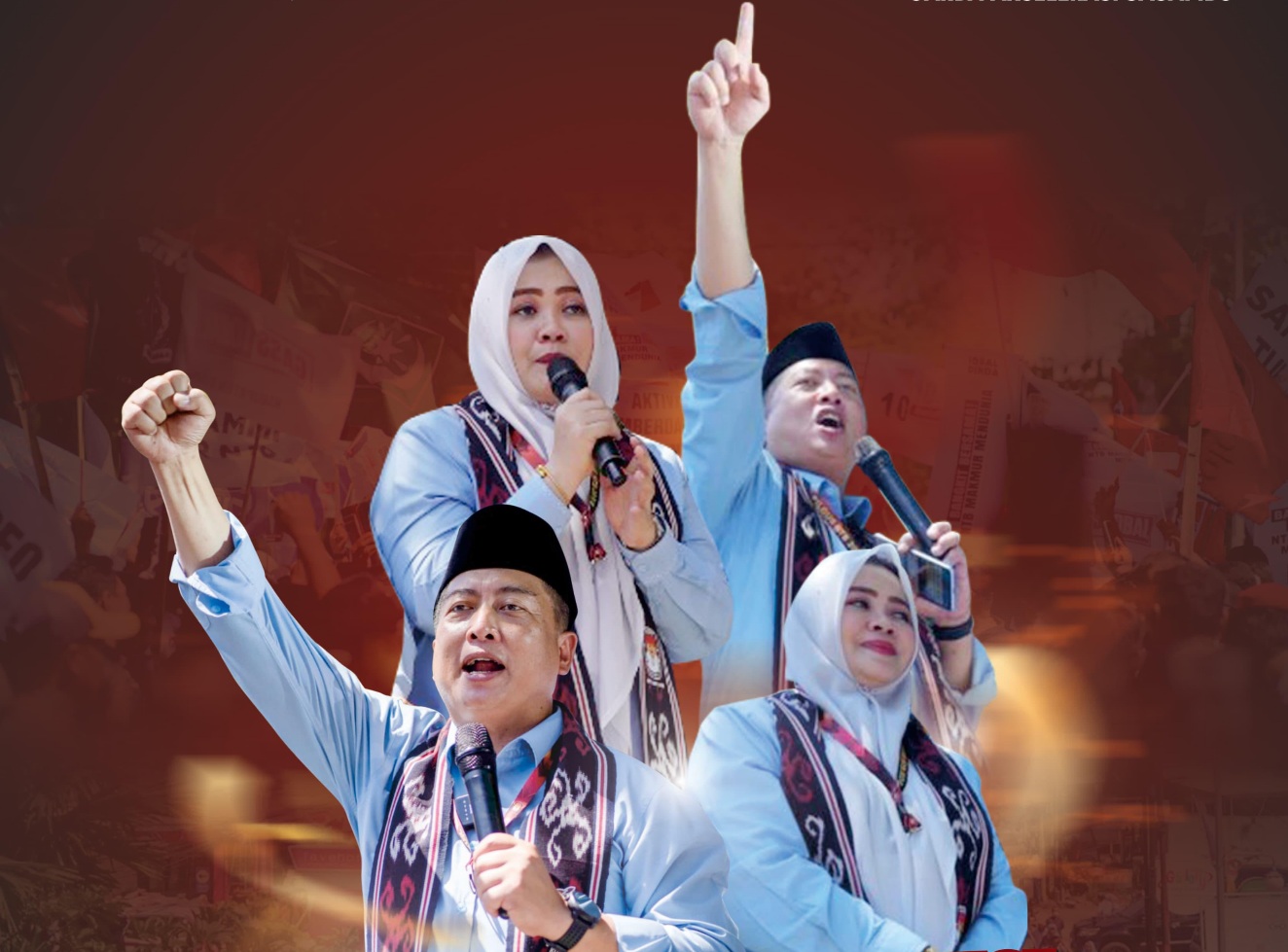Lautan Manusia Hadiri Acara Deklarasi Dan Jalan Santai " Iqbal-Dinda " di GOR Turide