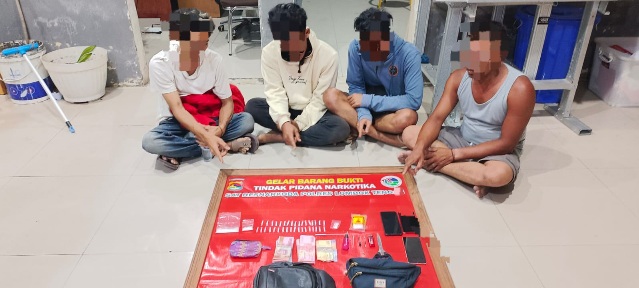 Satuan Satresnarkoba Polres Loteng Ungkap Peredaran Sabu 34,79 Gram dan Amankan Empat Terduga Pelaku