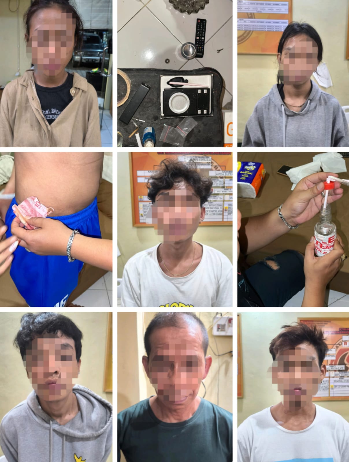 Diduga Hendak Pesta Narkoba Di Sebuah Kos Karang Medain, Enam Terduga Pelaku Diringkus Polisi