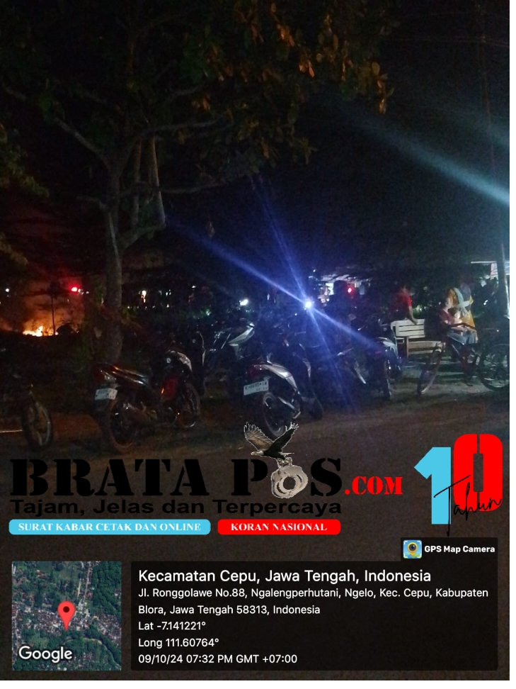 Di Duga Gudang Penyimpanan BBM jenis Solar ILegal Meledak Dan Terbakar Membuat Sebagian Warga Panik.