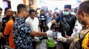 Ratusan Gram Narkoba dan Ratusan Liter Miras Dimusnahkan, Kapolresta Mataram : Komitmen Berantas Narkotika