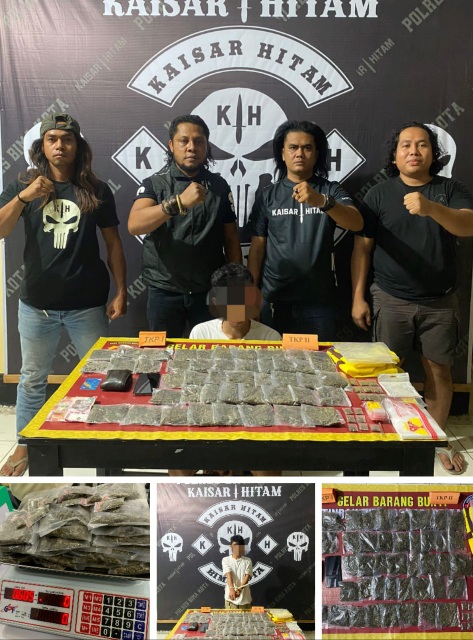 Tim Opsnal Kaisar Hitam SatResnarkoba Polres Bima Kota Berhasil Ungkap Kasus Peredaran Narkotika Jenis Ganja Sebesar 605 Gram