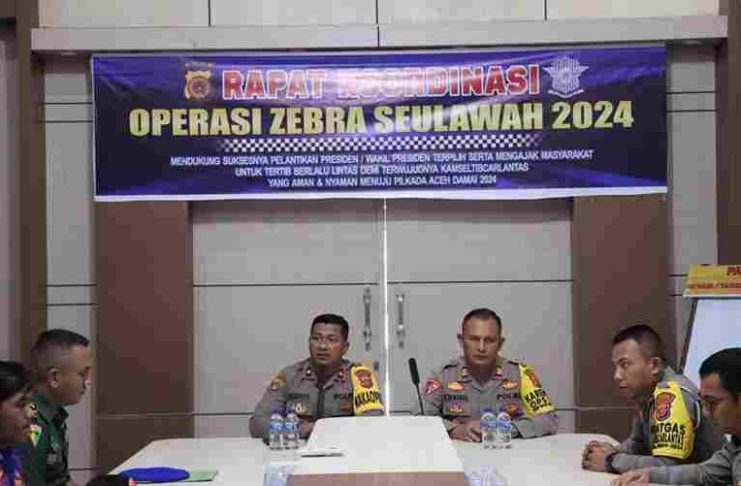 Polres Nagan Raya Gelar Rapat Koordinasi Operasi Zebra Seulawah 2024