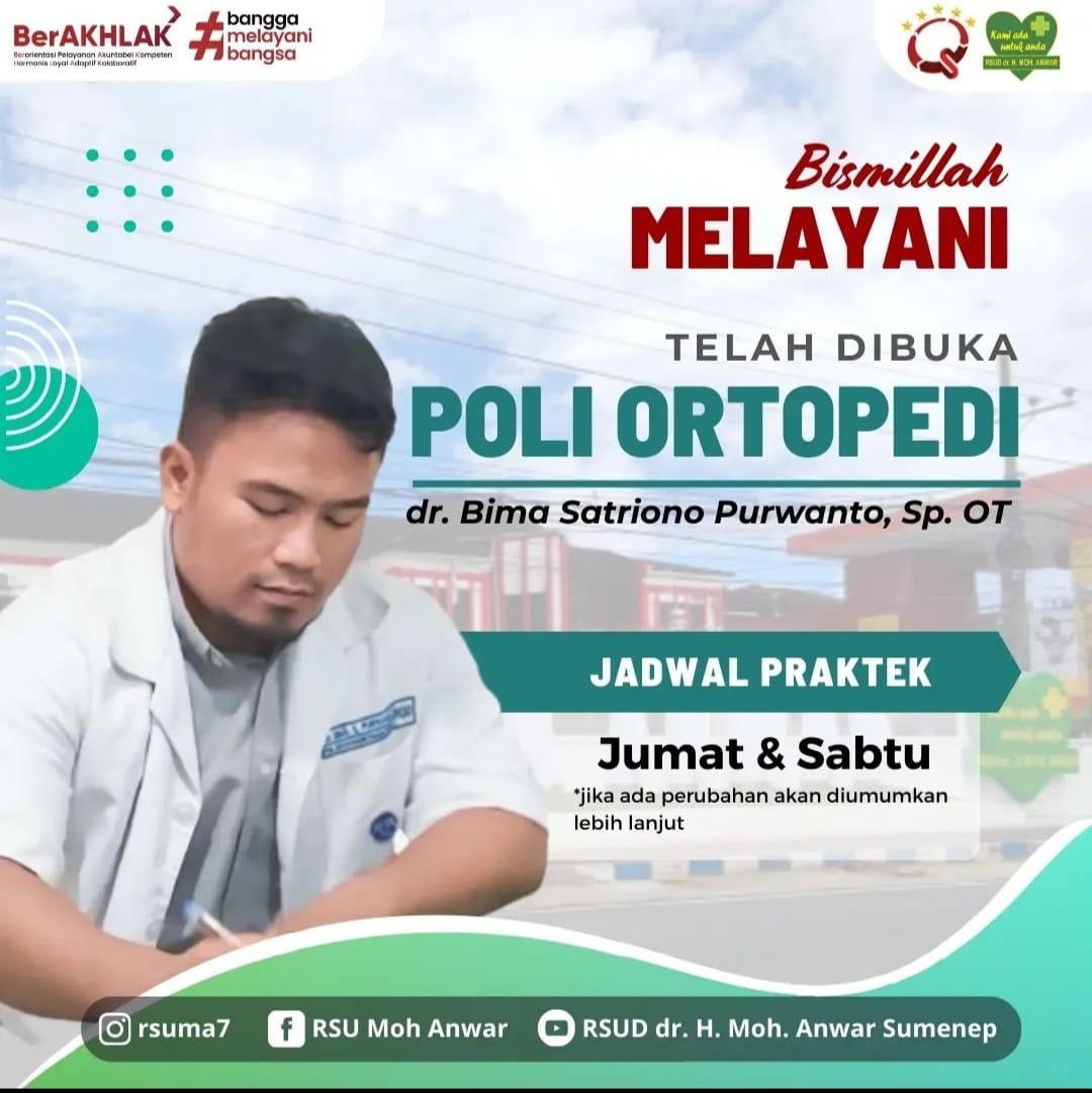 Dibukanya Poli Ortopedi RSUD dr. H. Moh Anwar Sumenep, Masyarakat Dapat Memanfaatkan