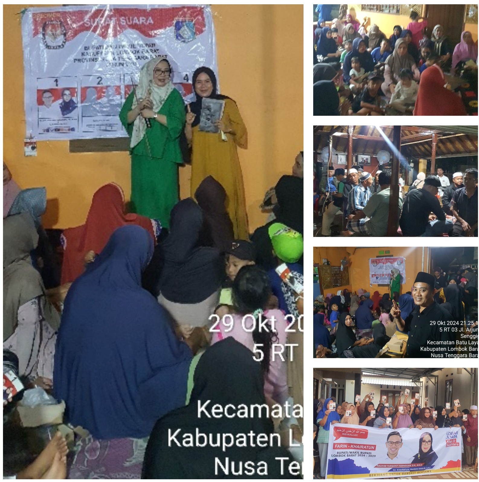 Warga Antusias Hadiri Kampanye Dialogis Paslon Nomor Urut Satu (1) di Dsn.Senggigi