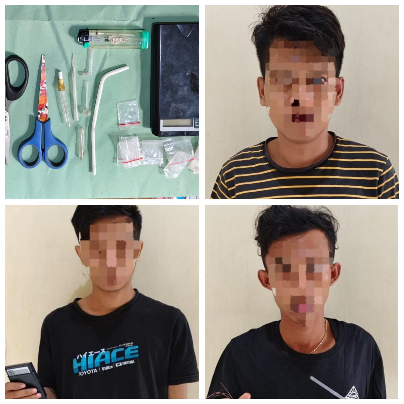 3 Orang Pria Asal Dungkek Sumenep Ditangkap Polisi Lantaran Miliki Narkotika Jenis Sabu