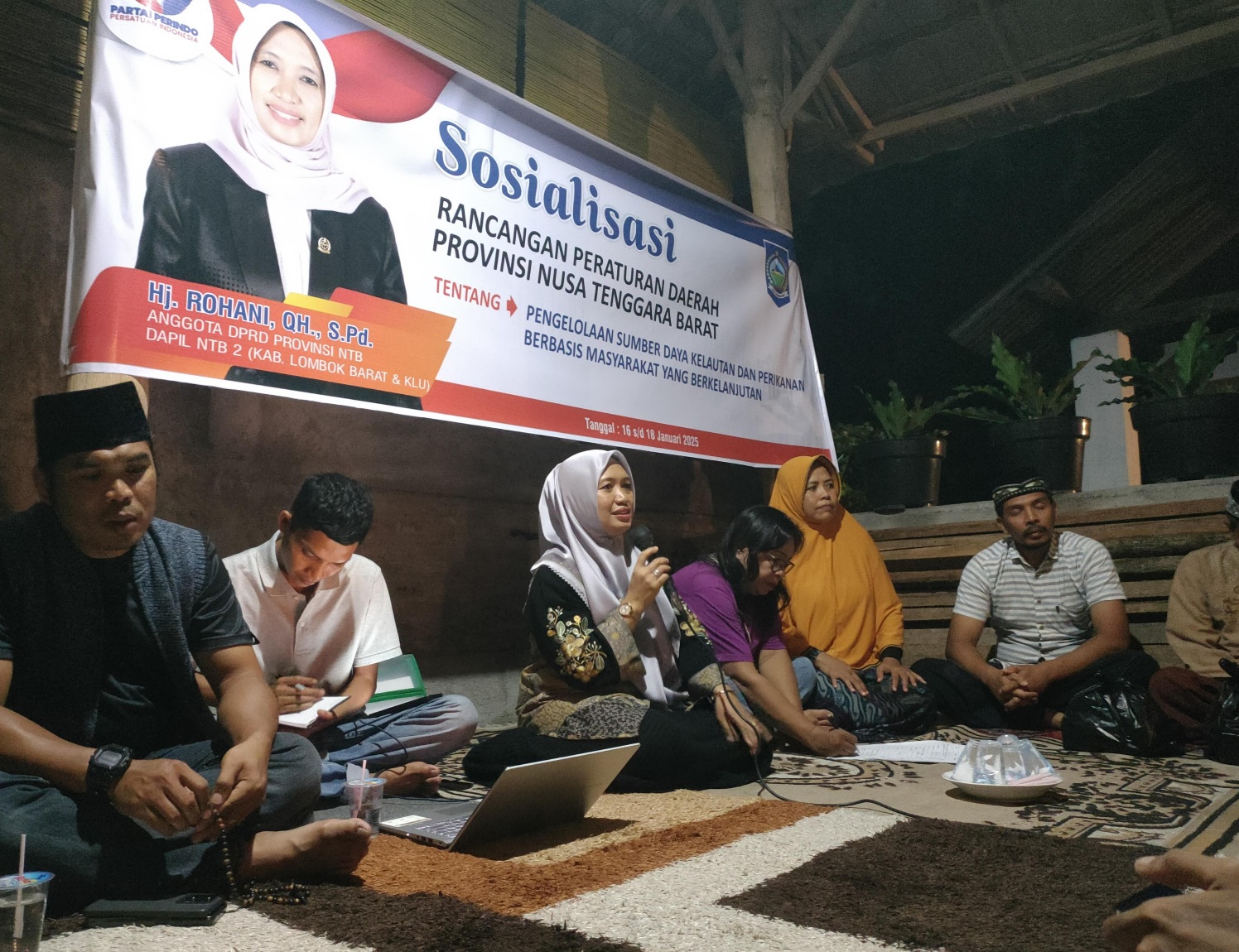 Anggota DPRD NTB Komisi II Adakan Sosialisasi Bersama Nelayan Dari Semua Perwakilan Masyarakat Desa Lombok Barat Tentang RAPERDA NTB