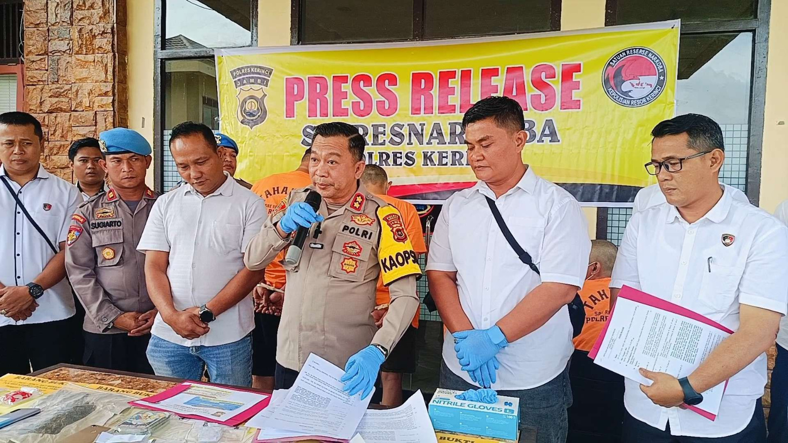 Satresnarkoba Polres Kerinci Berhasil Bekuk Empat Kurir Narkoba Jenis Sabu dan Ganja
