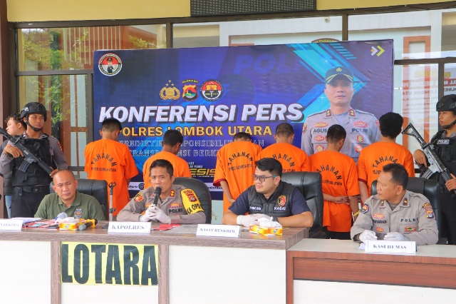 Kapolres Lombok Utara Pimpin Jumpa Pers Perdana Ungkap Kasus Narkoba dan Curat