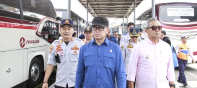 Jelang Mudik Lebaran Wamendagri Bima Cek Kelayakan Bus Diterminal Leuwipanjang