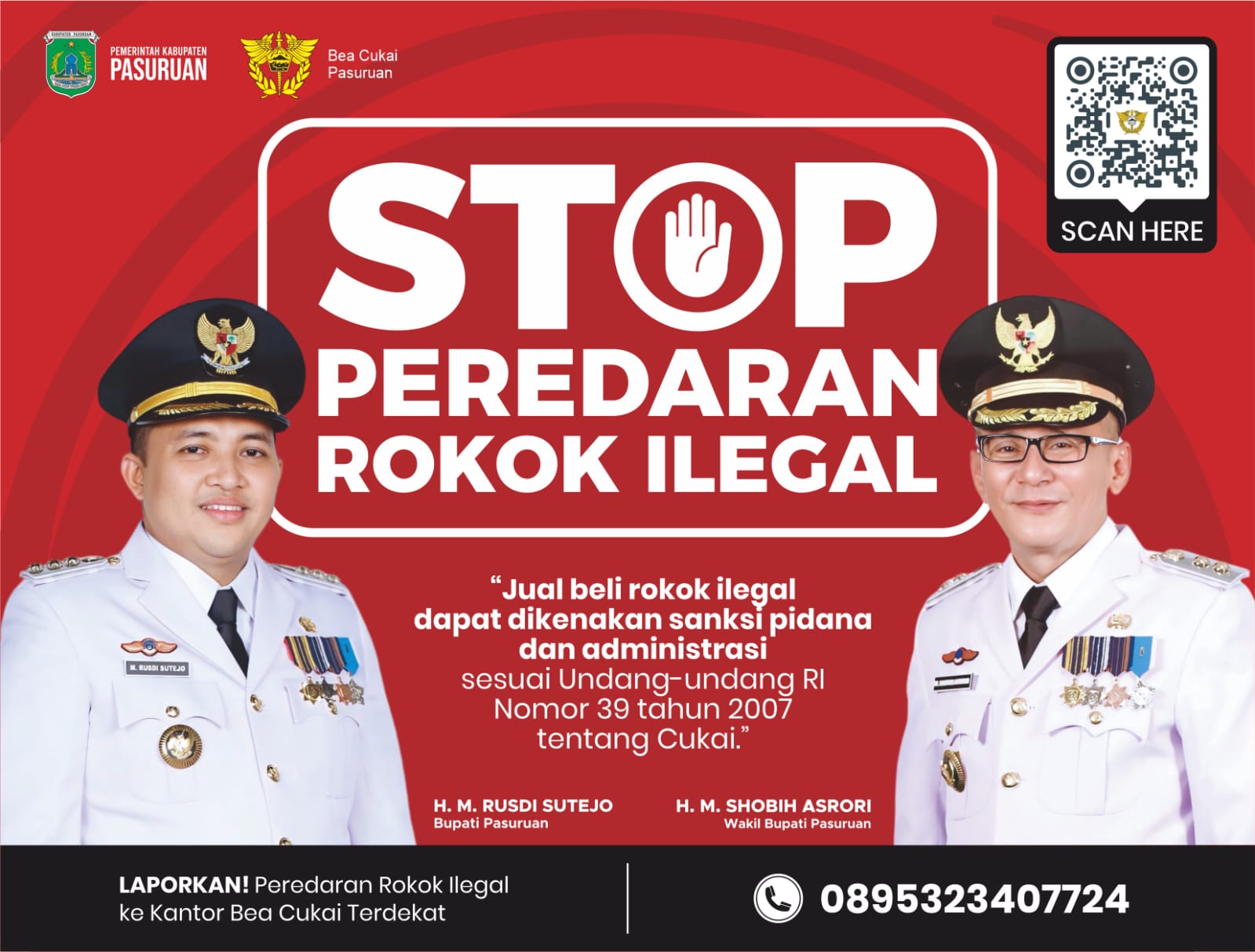 Pemkab Pasuruan Gencarkan Sosialisasi Bahaya Rokok Ilegal