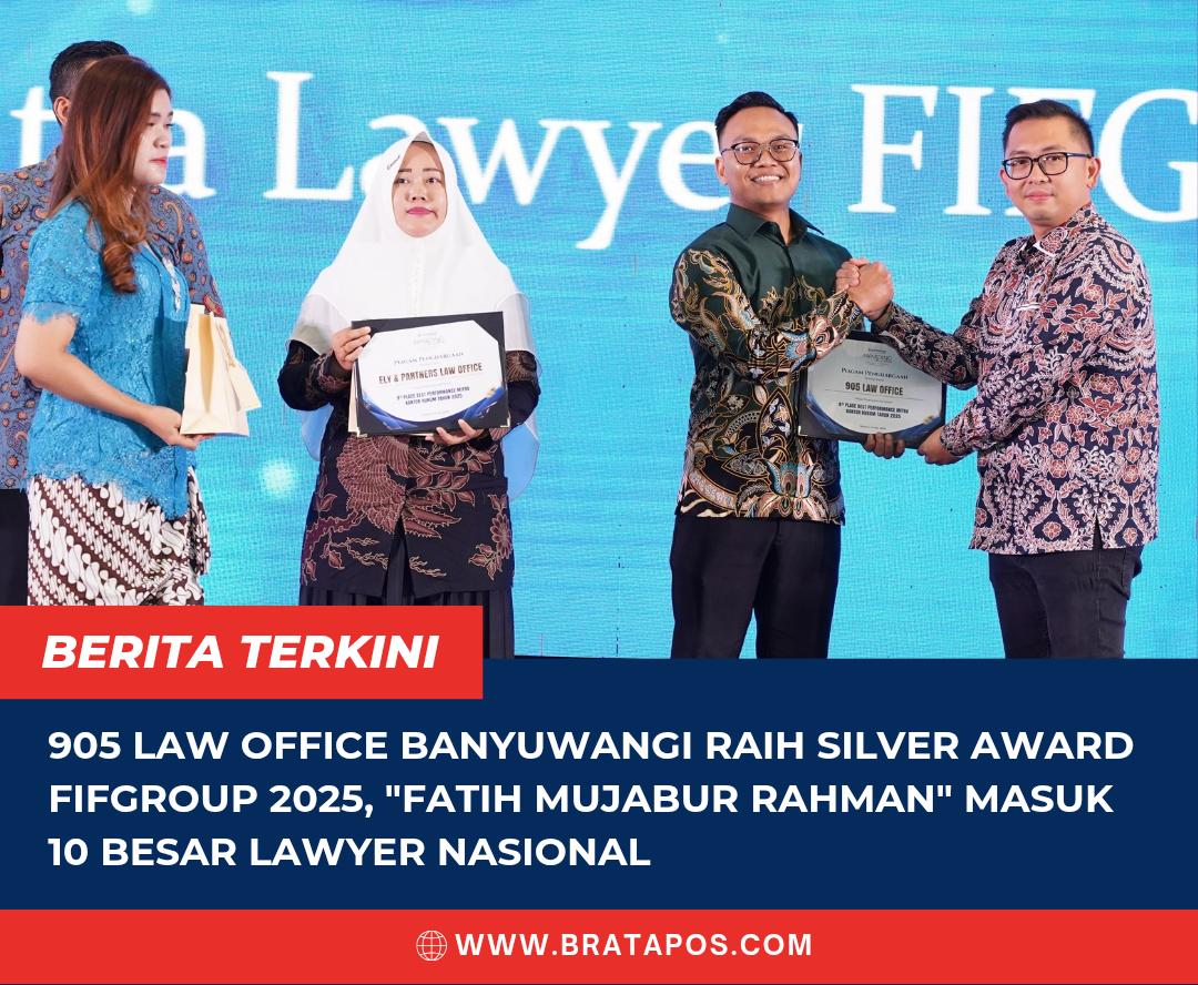 905 Law Office Banyuwangi Raih Silver Award FIFGROUP 2025, "Fatih Mujabur Rahman" Masuk 10 Besar Lawyer Nasional
