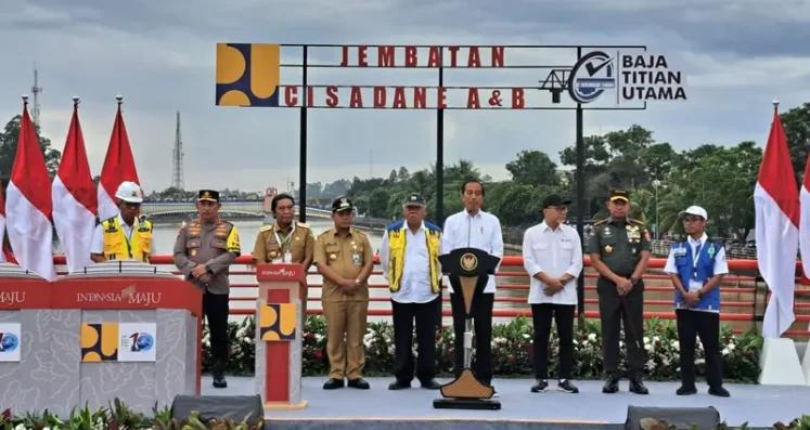 Jokowi Resmikan 3 Jembatan di Provinsi Banten,diKota Tangerang Jembatan Cisadane A Dan B, Jembatan Batu Ceper, Jembatan Tawing Serang