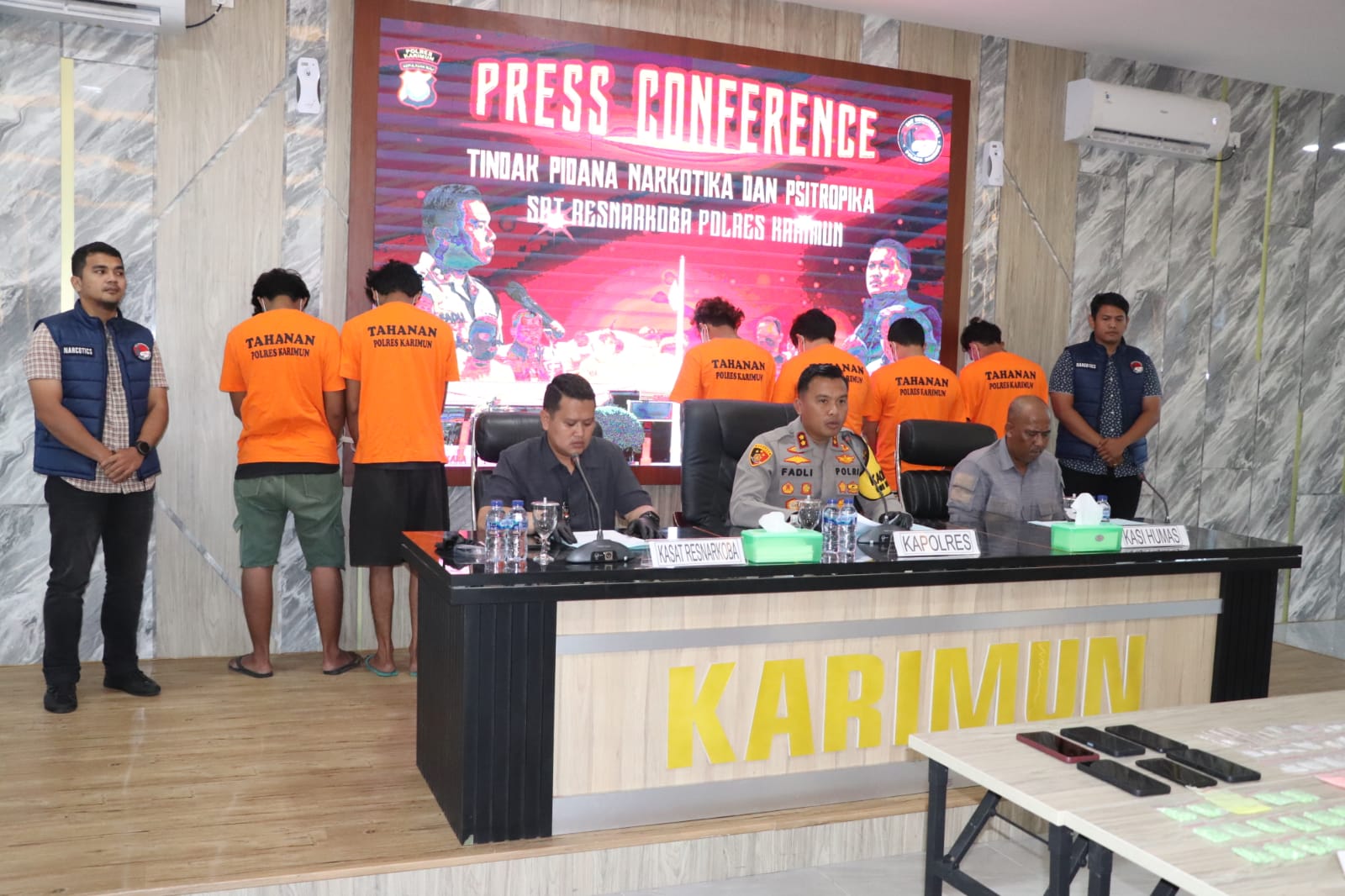 Satresnarkoba Polres Karimun Ungkap Empat Kasus Narkoba Dan Amankan Enam Tersangka