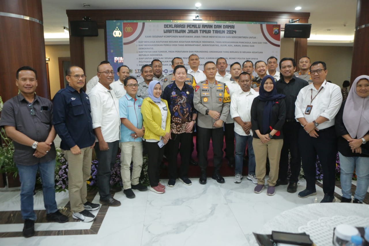 Kapolda Jatim, Media dan Organisasi Wartawan Deklarasikan Pemilu Damai
