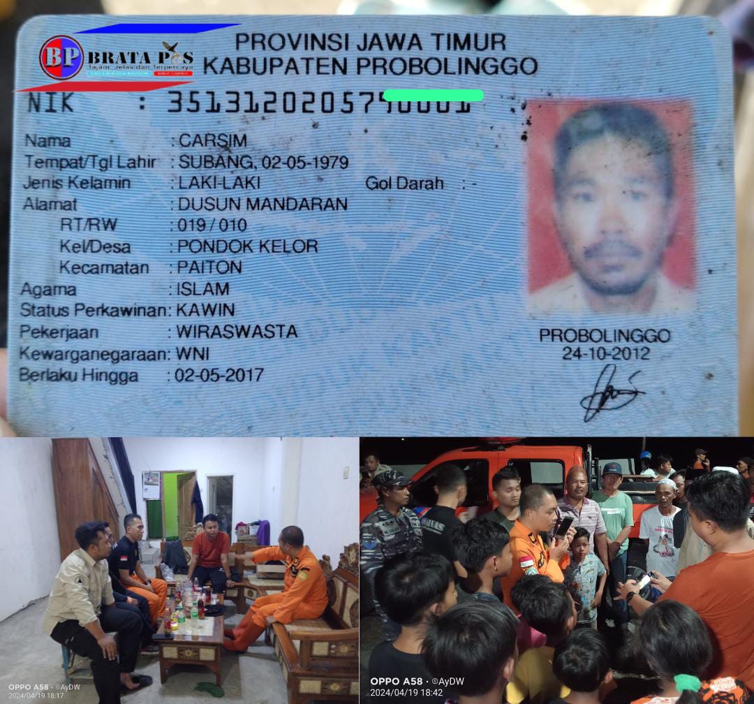 Dua Hari Tak Pulang, Keluarga Pelaut di Probolinggo Lapor Kades..!!