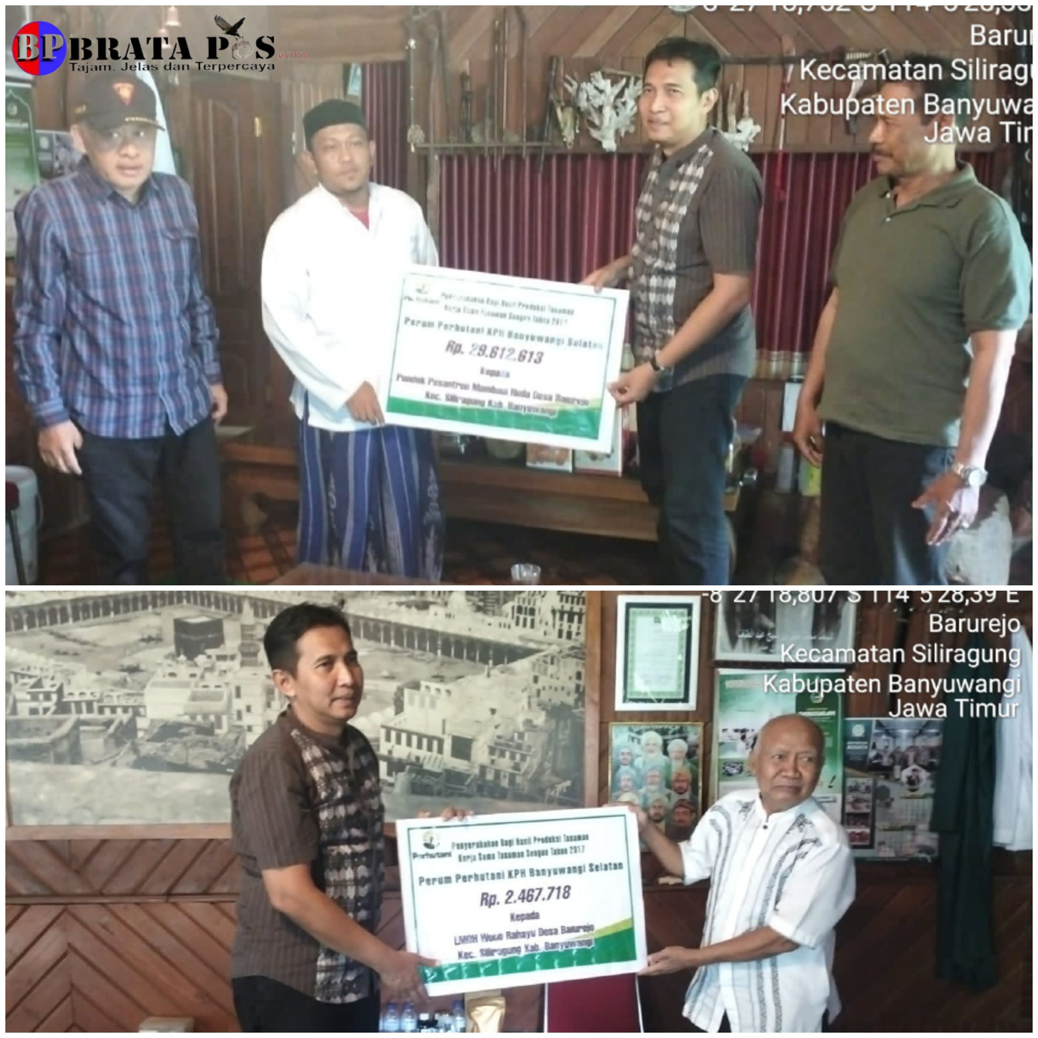 Bangun Kemitraan Pengelolaan Hutan, Perhutani Serahkan Dana Bagi Hasil Produksi Total Rp 32 Juta