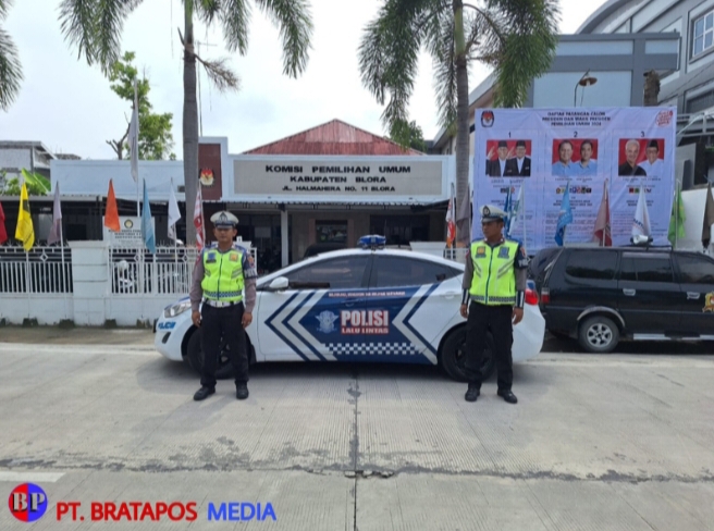 Jelang Pemilu 2024, Polres Blora Tingkatkan Patroli dan Penjagaan Kantor KPU dan Bawaslu
