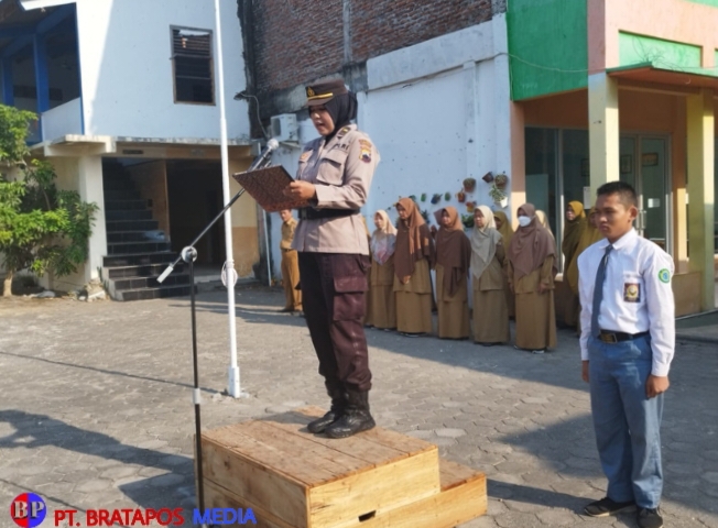 Jadi Pembina di Sekolah, KBO Satbinmas Himbau Larangan Knalpot Brong