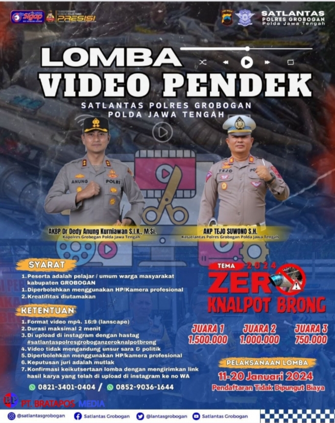 Satlantas Polres Grobogan Adakan Lomba Video Pendek