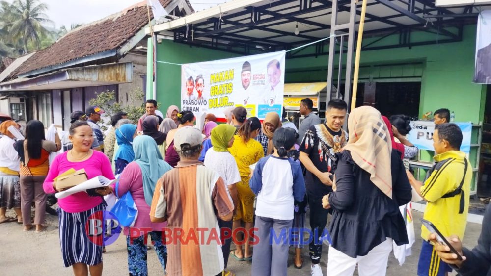 Tetap Gunakan Menu Tambahan Telur, Caleg Gerindra Bagikan Makan Gratis Program Prabowo-Gibran di Blitar