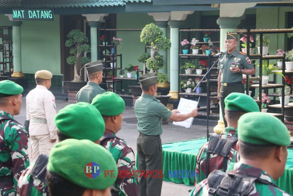 Dandim 0808/Blitar, Pimpin Upacara Bendera 17 an Bulan Januari Tahun 2024