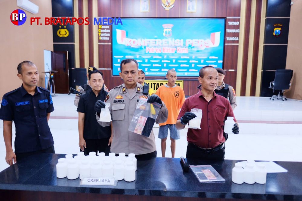 Polres Blitar Kota Ungkap Narkoba, Dua Pengedar dan Puluhan Ribu Pil Doubel L Diamankan
