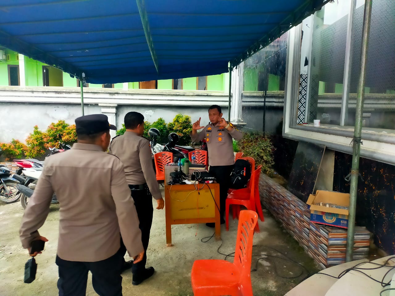 Kesiapan Pengamanan Penyortiran Pelipatan Surat Suara Pemilu 2024, Kapolres Tanjungnalai Hadir di Lokasi
