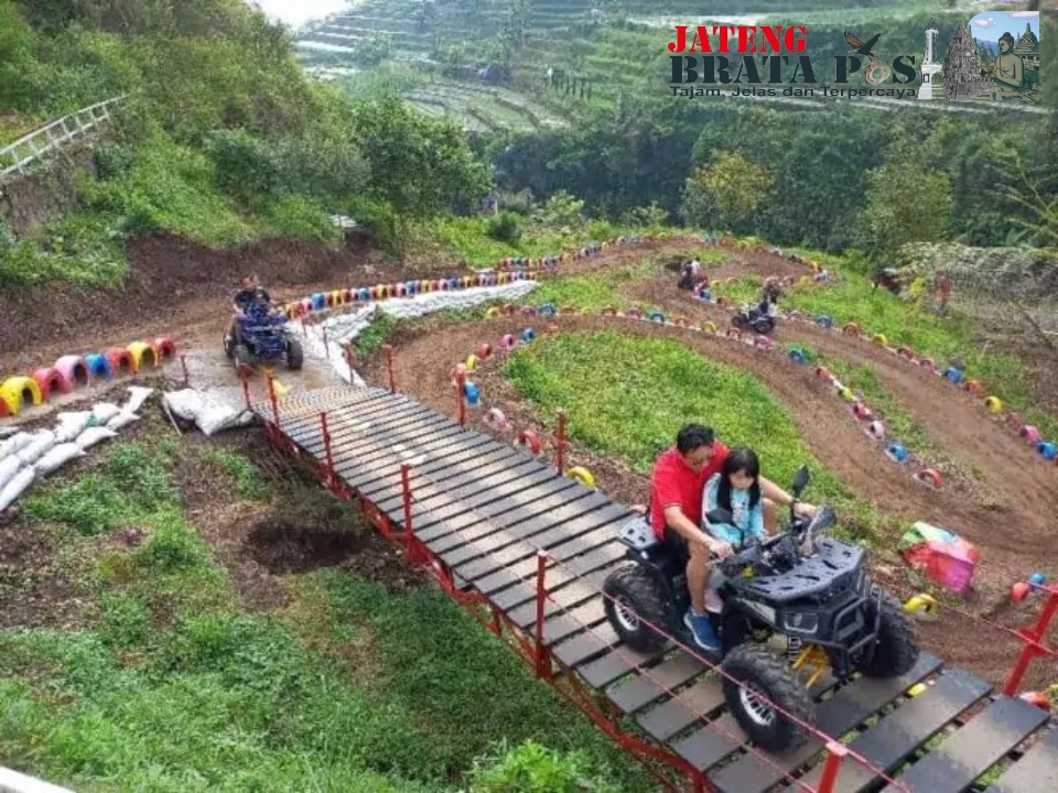 Inilah Salah Satu Wahana Baru  Yang Ada Di Guci Tegal,  Sirkuit Motor ATV Golden Park