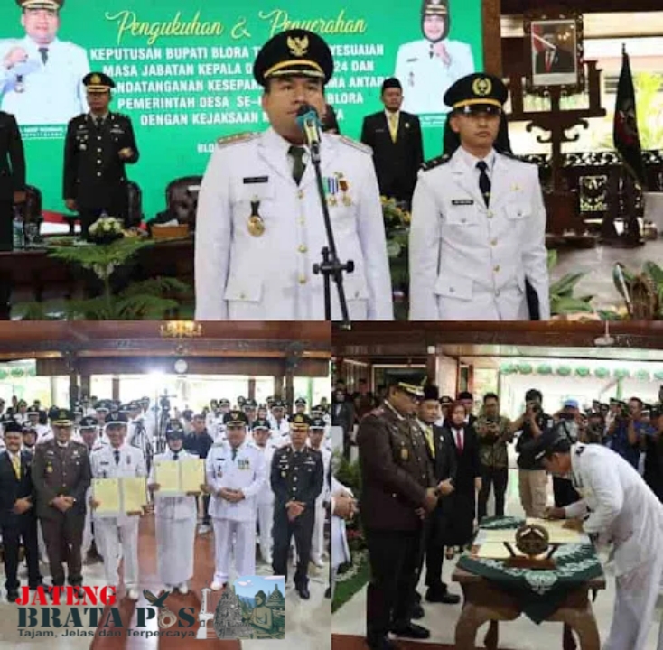 Bupati Blora Serahkan 264 SK Perpanjangan Masa Jabatan Kades