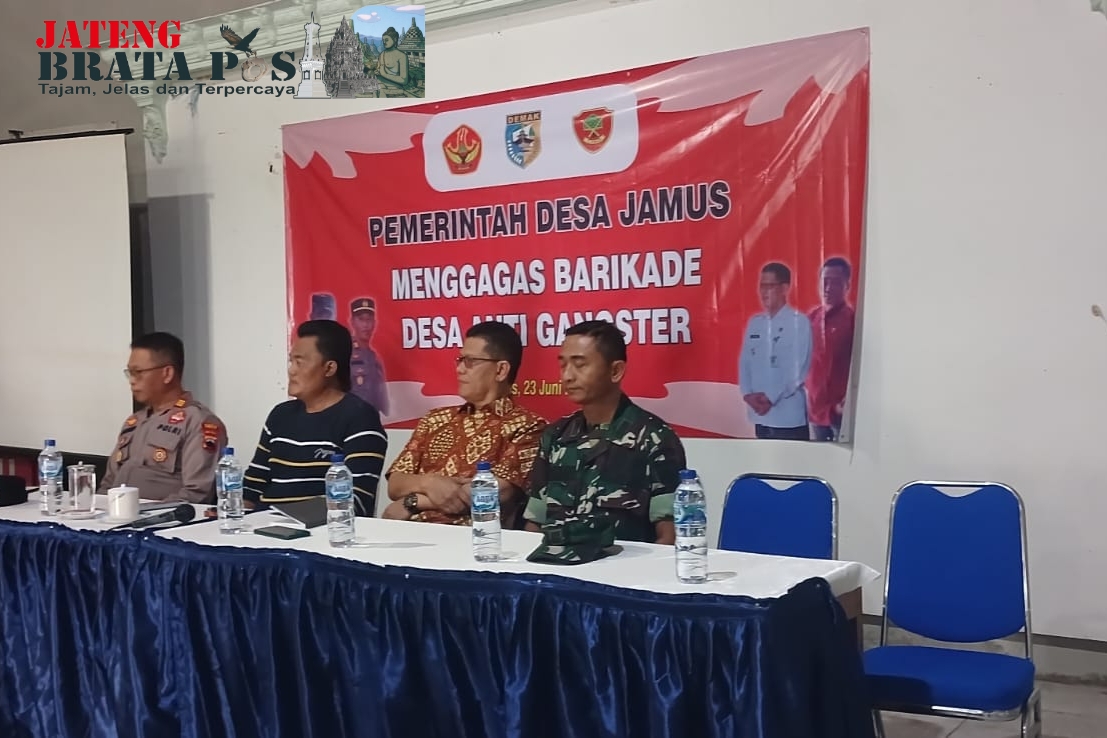 Danramil 12/Mranggen Hadiri Pembentukan Satgas Kamtibmas Desa Anti Gangster