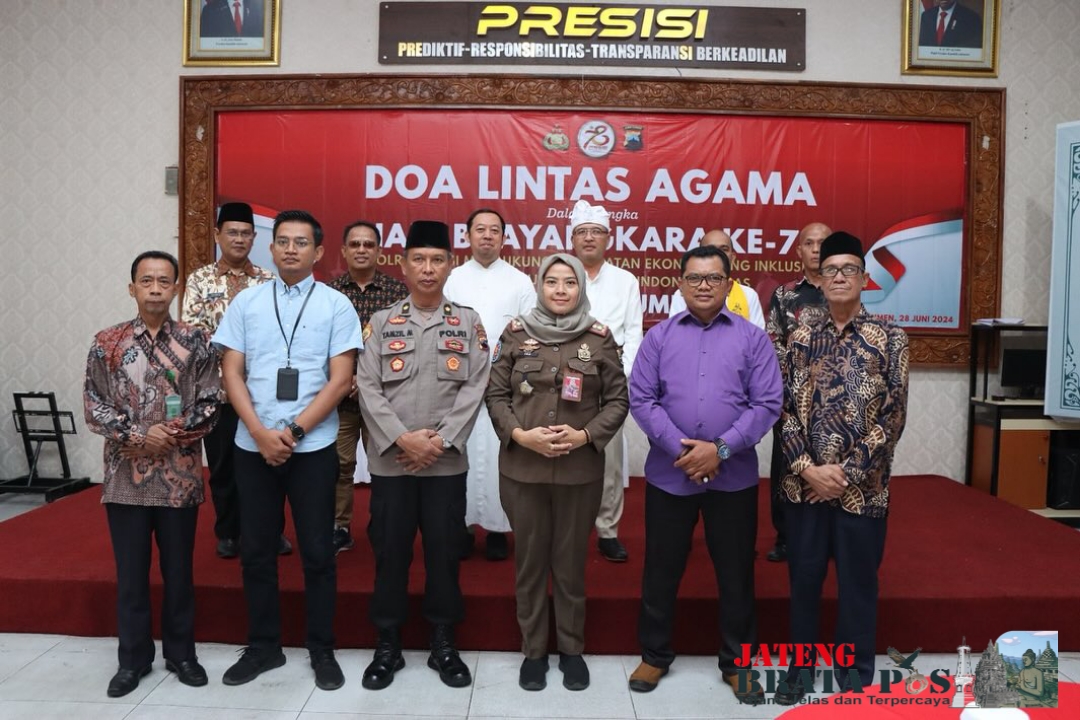 Menjelang Hari Bhayangkara ke-78, Doa Lintas Agama Digelar Polres Kebumen