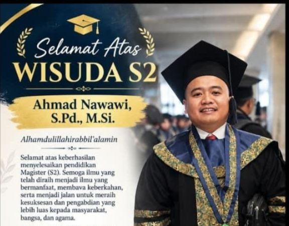 Ahmad Nawawi, Anak Pedagang Daun Pisang Berhasil Raih Gelar Magister Sains