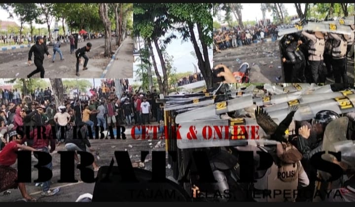 Aksi Demo Ricuh, Bupati Sampang Dan  Ketua DPRD Dianggap Pengecut, Tidak Berani Temui Masa